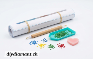 Preview: Diamond Painting Katze und Ente unter dem Regenschirm